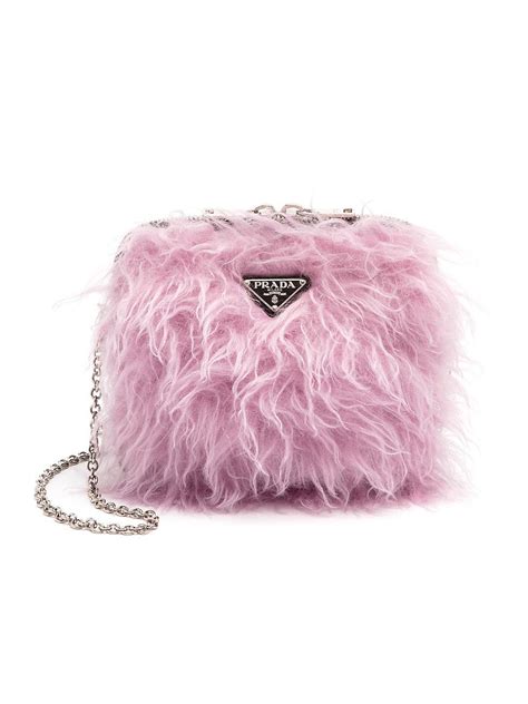 prada furry pink bag|farfetch Prada bags.